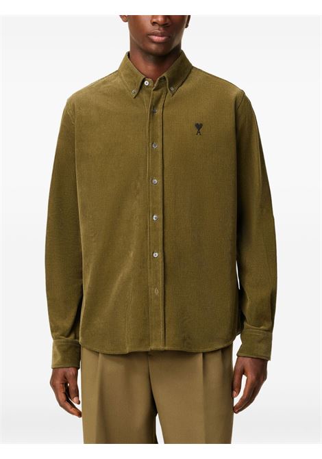 classic fit adc shirt man bronze AMI PARIS | HSH797.CO0089298